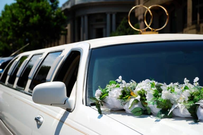 Wedding limo in NYC